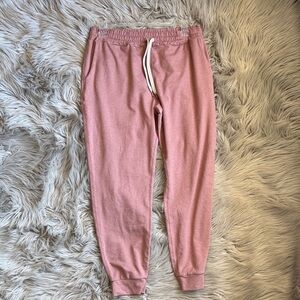 Vuori Pink Track Joggers - Dusty Rose Drawstring Pants